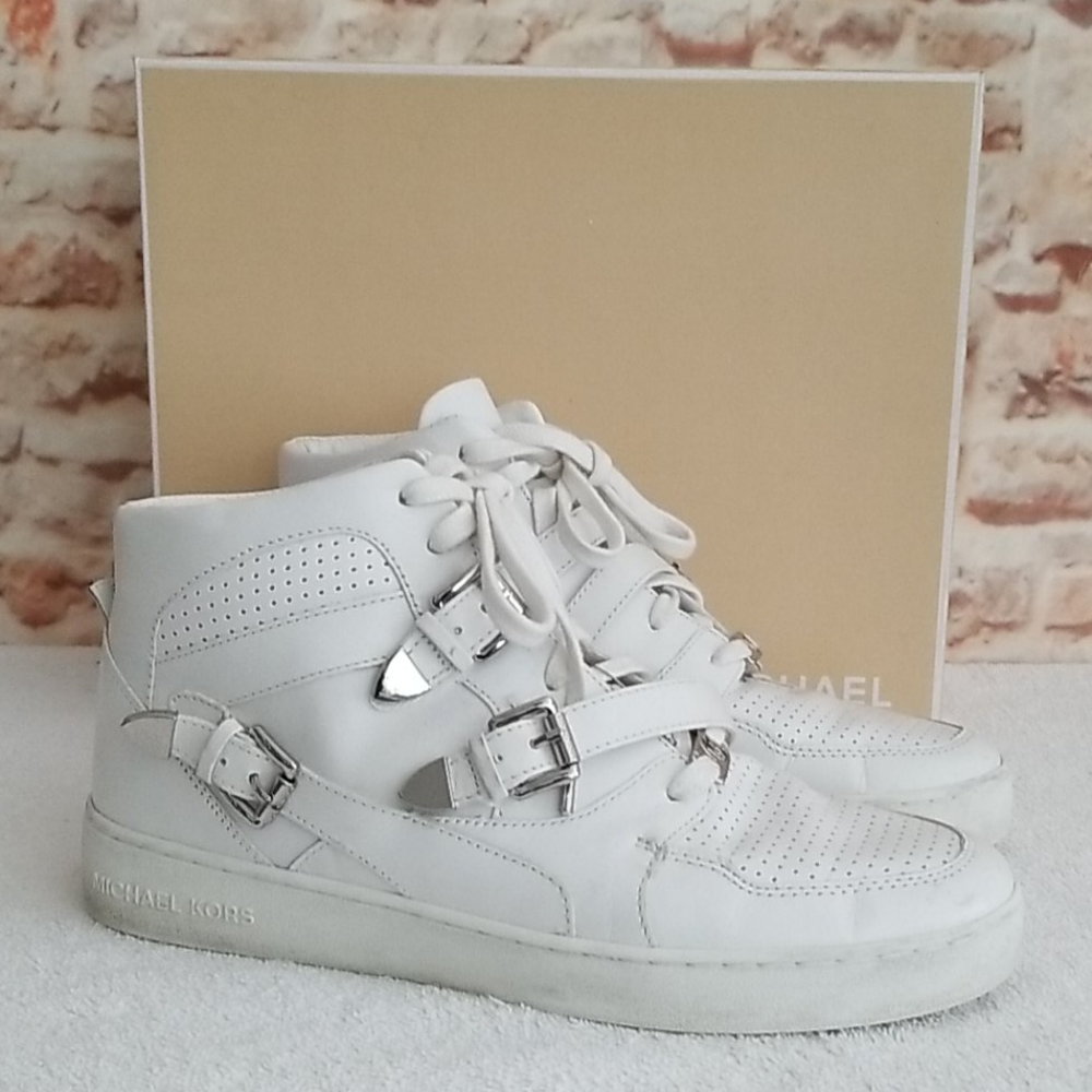Michael Kors Robin High Top Leather Sneakers